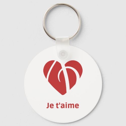 Porte_cls Je Taime Music Love rouge Keychain