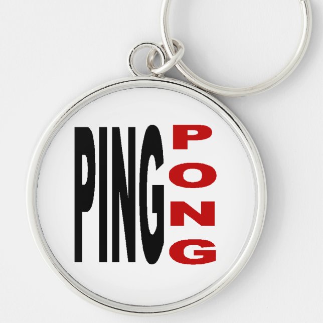 Porte clés Rond Premium  PING PONG Keychain (Front)