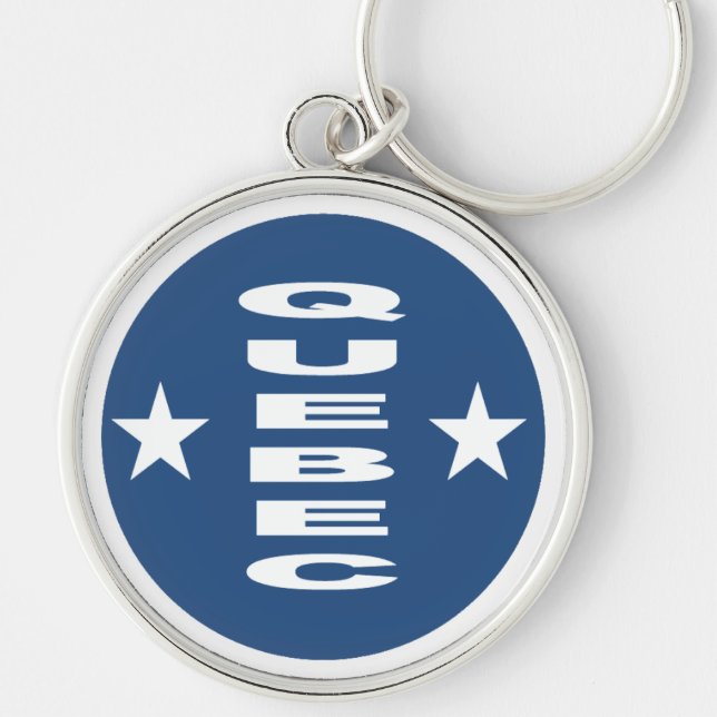 Porte-clés rond Premium  QUEBEC  Keychain (Front)