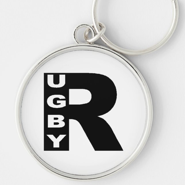 Porte-clés rond Premium RUGBY Keychain (Front)