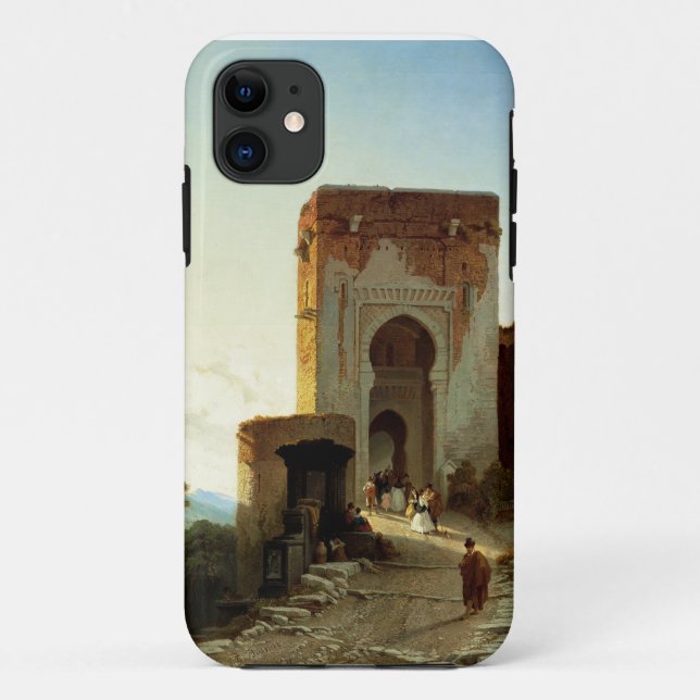 Porte de Justice, Alhambra, Granada (oil on canvas Case-Mate iPhone Case (Back)