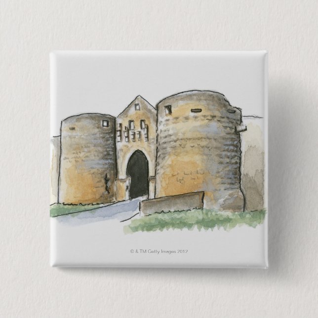 Porte des Tours, France Button (Front)