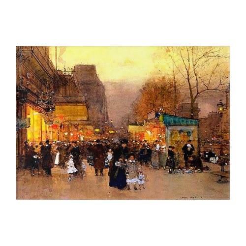 Porte Saint Martin at Christmas Time in Paris Acrylic Print