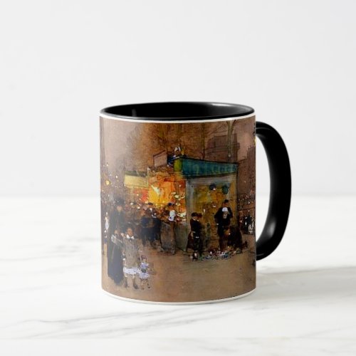 Porte Saint Martin at Christmas Time in Paris Mug