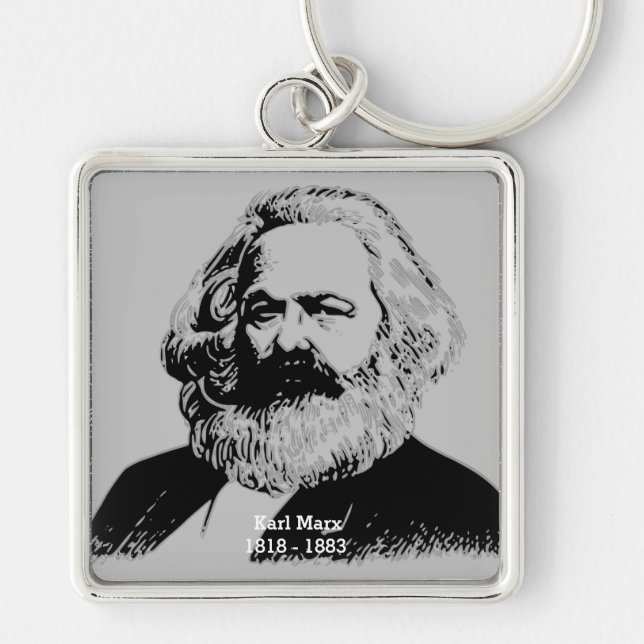 Porteclés carré Karl Marx - grand Keychain (Front)