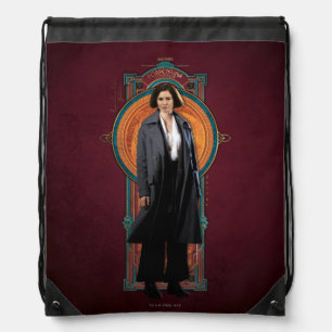 PORTENTINA GOLDSTEIN™ Art Deco Panel Drawstring Bag