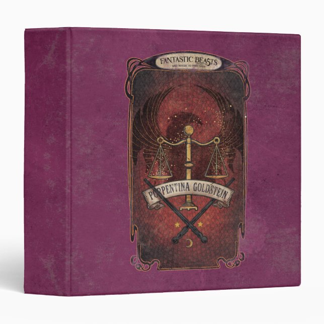 PORTENTINA GOLDSTEIN™ MACUSA™ Graphic 3 Ring Binder (Front/Spine)