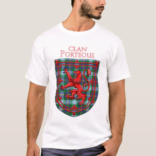 Porteous Tartan Scottish Plaid Lion Rampant T-Shirt
