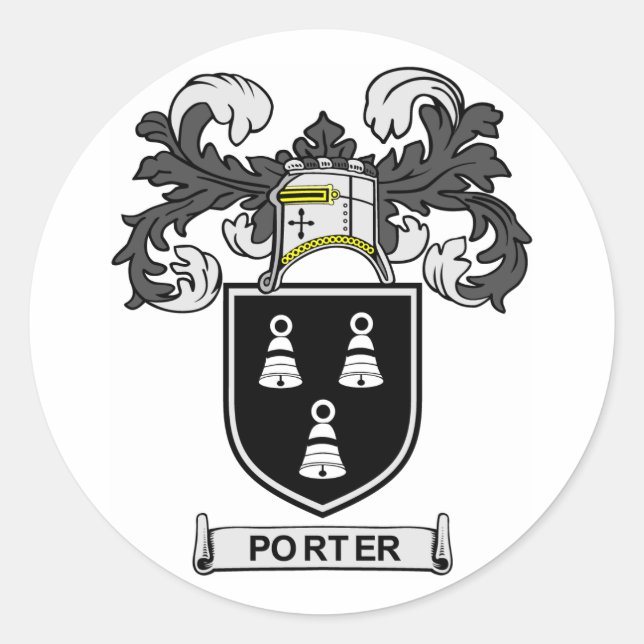 PORTER Coat of Arms Classic Round Sticker (Front)