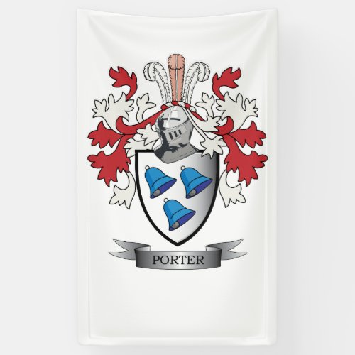 Porter Family Crest Coat of Arms Banner