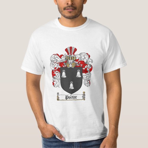 Porter Family Crest _ Porter Coat of Arms T_Shirt