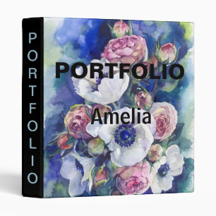Portfolio, album, Watercolor 3 Ring Binder