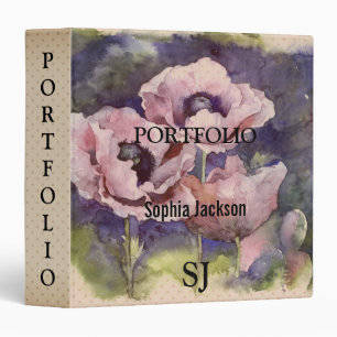 Portfolio, album, Watercolor 3 Ring Binder