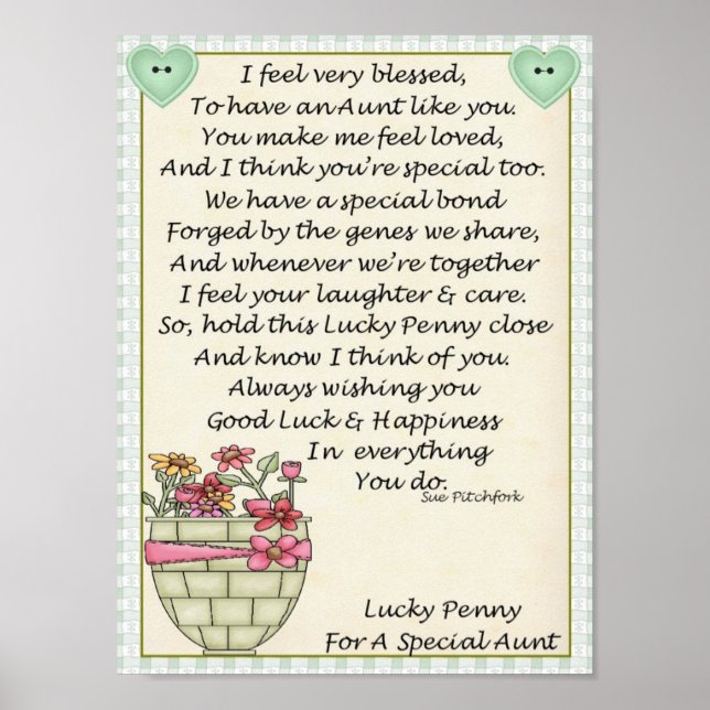 Portfolio-Aunt-Lucky Penny-Just glue on penny Poster (Front)