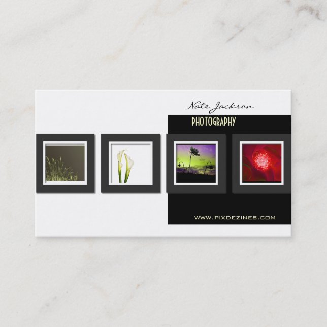 Portfolio business cards photos template (Front)