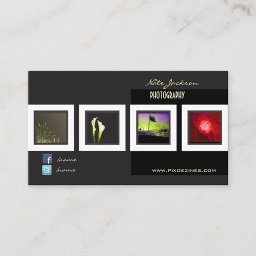 Customizable Portfolio business cards photos template