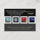 Portfolio business cards photos template (Back)