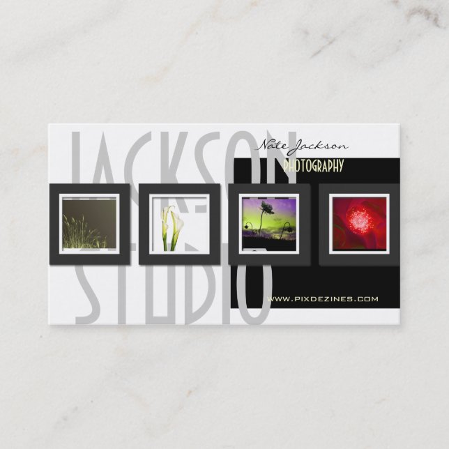 Portfolio business cards photos template (Front)