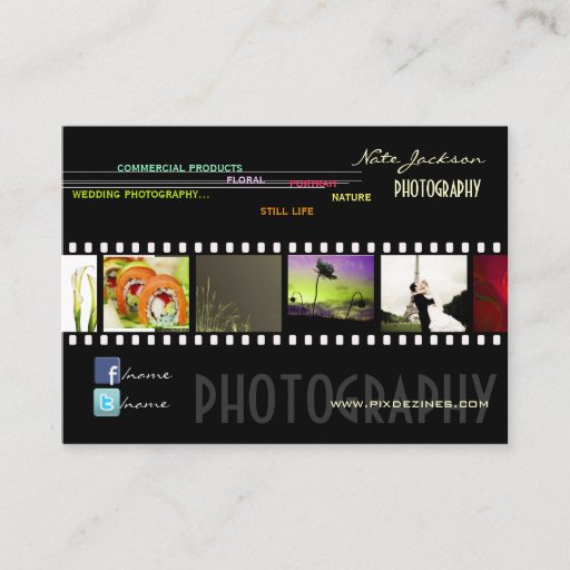 Customizable Portfolio business cards photos template