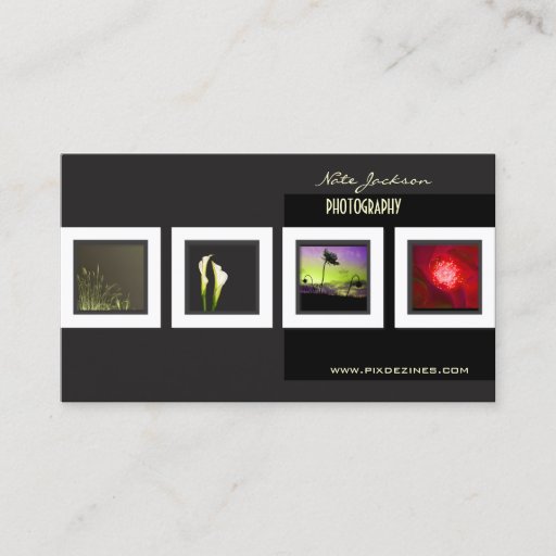 Customizable Portfolio business cards photos template