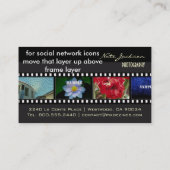 Portfolio business cards photos template (Back)