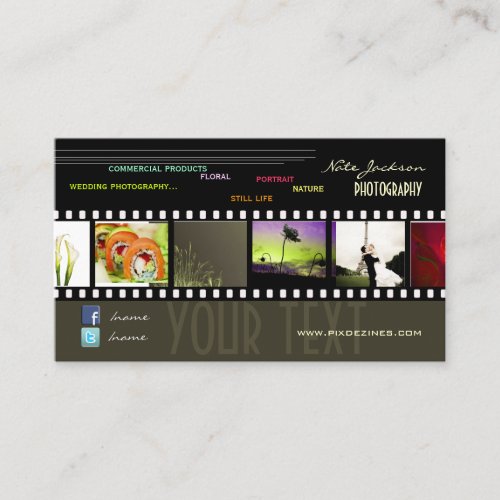 Portfolio business cards photos template/DIY fonts