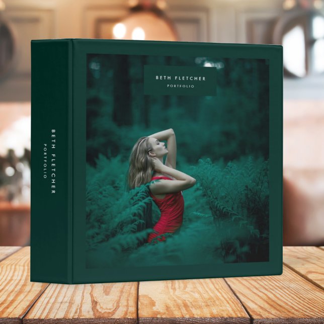 Portfolio Dark Green Photo Presentation Album 3 Ring Binder (Creator Uploaded)
