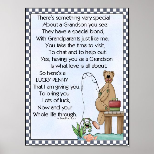 Portfolio-Grandson-Lucky Penny-Glue Penny On Poster (Front)