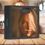 Portfolio Model Actor Photo Minimal Charcoal Gray 3 Ring Binder<br><div class="desc">A minimalist elegant portfolio featuring a large photo on a charcoal gray background with modern typography. The perfect versatile binder to present your photographic portfolio for a model,  actor photographer and much more!</div>