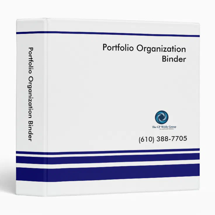 Portfolio Organization Binder 1.5" CP Welde Group Zazzle