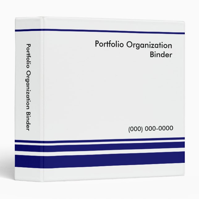 Portfolio Organization Binder 1.5" - Custom Logo (Front/Spine)
