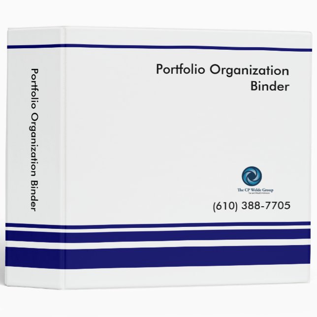 Portfolio Organization Binder 2" - CP Welde Group (Front/Spine)