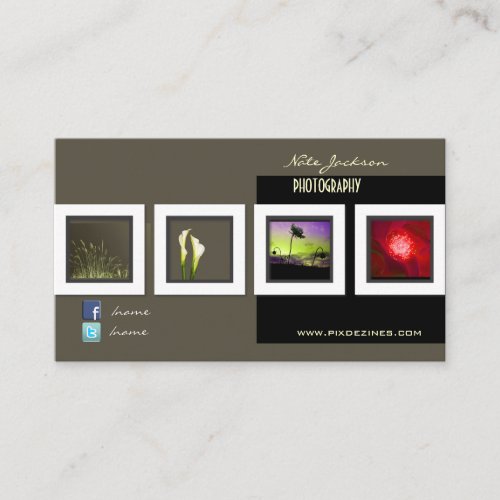 Portfolio business cards photos template