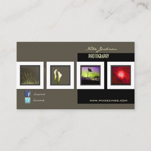 Customizable Portfolio business cards photos template