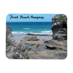 Porth Beach Newquay Cornwall Photograph Magnet
