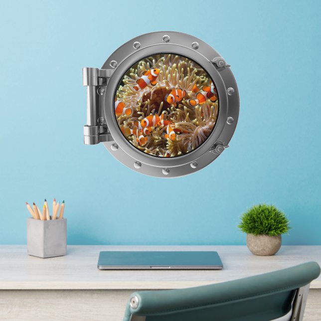 Porthole - Clown Fish Wall Decal (Home Office 2)