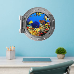 Porthole - Colorful Reef Fish Wall Decal
