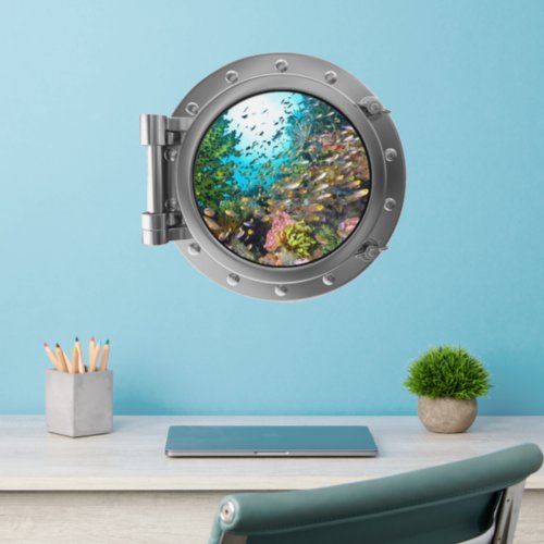 Porthole _ Colorful Reef Fish Wall Decal