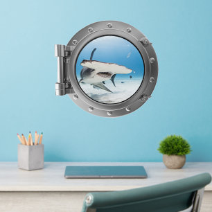 Porthole - Hammerhead Shark Wall Decal