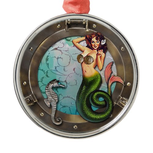 PORTHOLE  MERMAID,  mermaid ornament