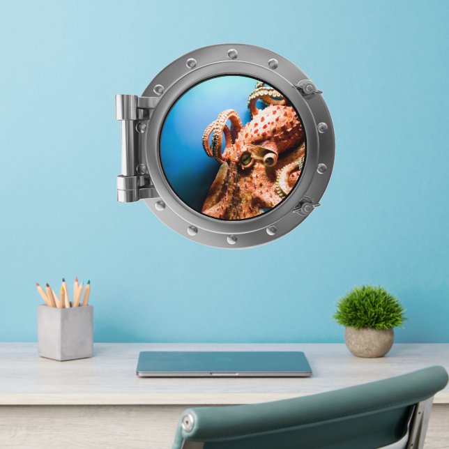 Porthole - Octopus Wall Decal (Home Office 2)