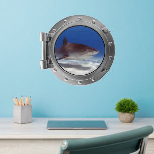 Porthole - Tiger Shark Wall Decal