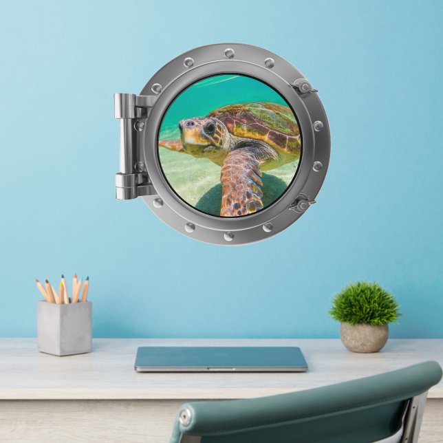 Porthole - Turtle Wall Decal (Home Office 2)