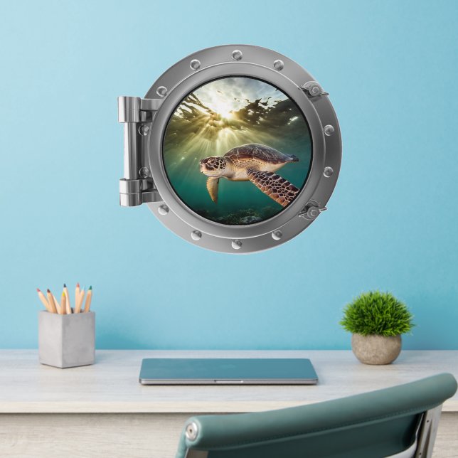 Porthole - Turtle Wall Decal (Home Office 2)