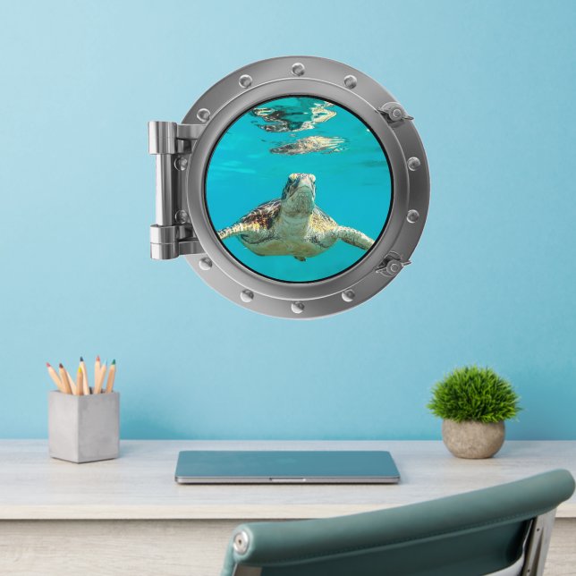Porthole - Turtle Wall Decal (Home Office 2)