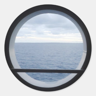 Porthole View Classic Round Sticker