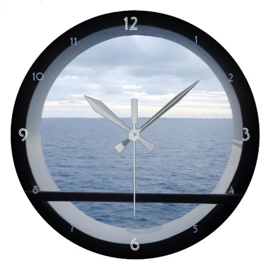 Porthole View Large Clock