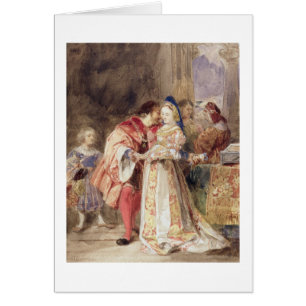 Portia and Bassanio, c.1826 (w/c, brown ink, bodyc
