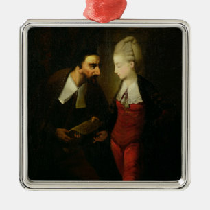 Portia and Shylock from 'The Merchant of Venice' A Metal Ornament