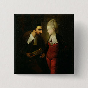 Portia and Shylock from 'The Merchant of Venice' A Pinback Button